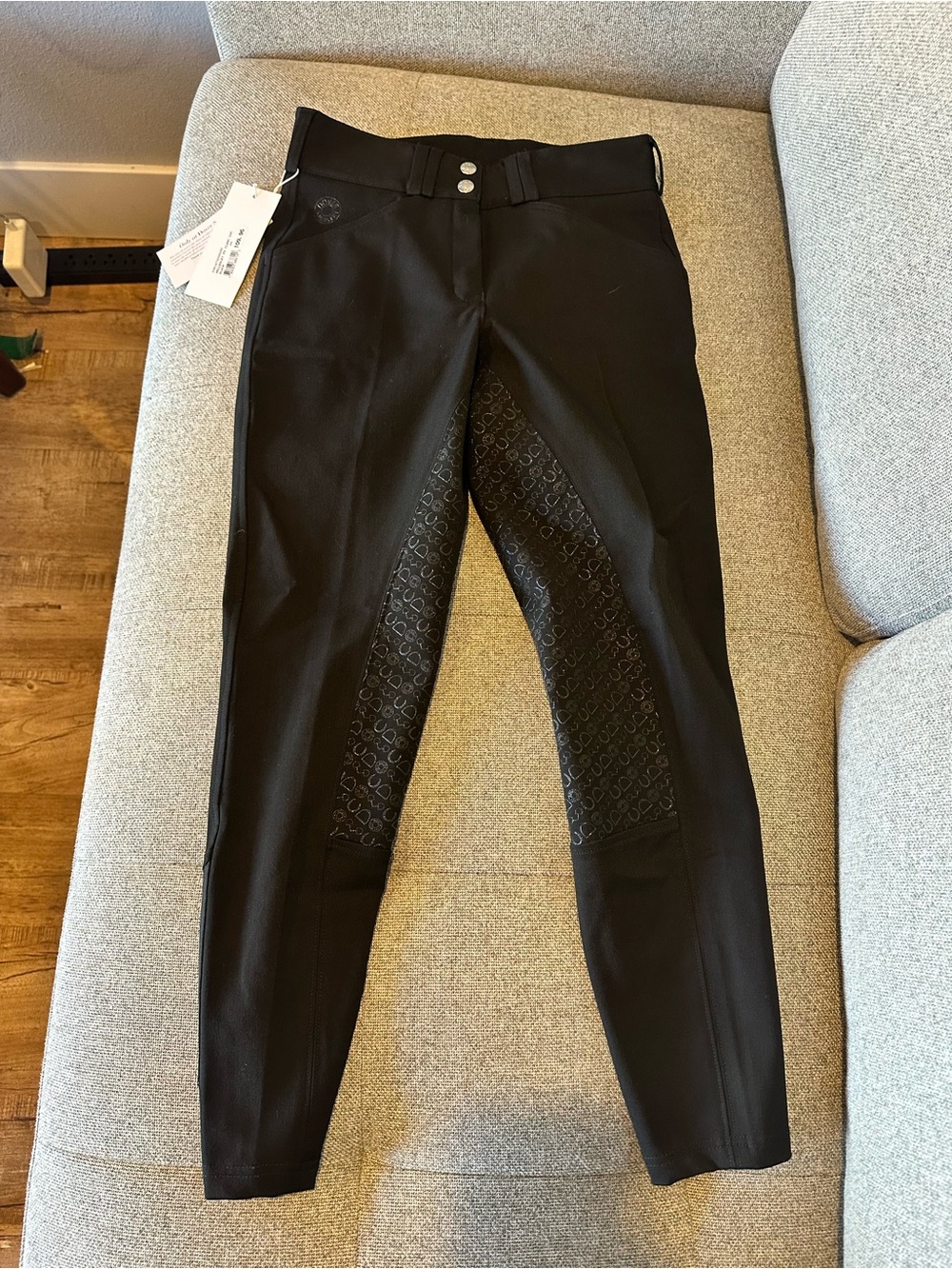 Women's Black Grip-Seat Riding Jeans by Dover Size 24